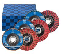 PFERD TOOLS Jeu de disques à lamelles POLIVLIES PVZ céramique Ø115mm alésage Ø22,23mm CO-COOL60/G,80/M,120/F