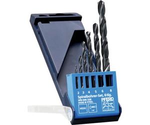 PFERD TOOLS Jeu de forets hélicoïdaux 6 pièces INOX HSSE N DIN 338 pour matériaux durs et tenaces