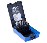 PFERD TOOLS - Jeu de fraises coniques HSSE, 6 pièces, DIN 335, version à 90°, Co5