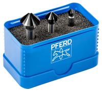 PFERD TOOLS Jeux de fraises coniques à lamer HSS 3 pces DIN 335 C 90° avec revêtement HICOAT HC-FEP