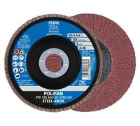 PFERD TOOLS POLIFAN Disque à lamelles PFF plat Ligne de puissance SG STEELOX Acier/Inox