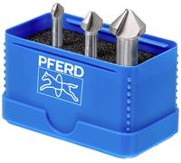 PFERD TOOLS SET UGT HSSE DIN 335 C90° 3TLG 25202193 Jeu de fraises coniques 6.3 mm, 10.4 mm, 16.5 mm HSSE-Co 5 tige cylindrique