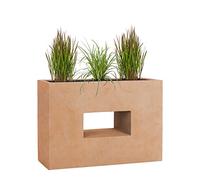 Pflanzwerk® Pot de Fleur Fibre de Verre Vista Terre Cuite 52x75x27cm *Jardinière antigel* *Protection UV* *Qualité européenne*