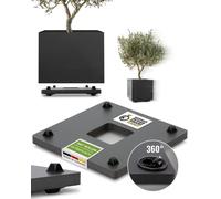 Pflanzwerk® Soucoupe pour pots de fleurs *Rouleau à plantes design ultra-plat* 28x28cm pour tous les pots de fleurs et jardinières *Design breveté* *120KG de capacité de charge* * Germany*