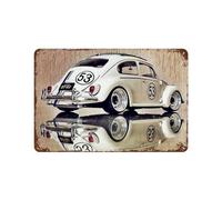 PGCKSK Signe Métal Vintage,Vieille voiture,Rétro Peinture Plaque Signe En Fer Décor Mural Art Mural Suspendu Pour Salon Maison Café Décoration Noël Cadeau,20 x 30 cm (8 x 12 inch)-O70