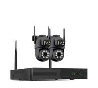 PGVRHCWG CCTV WiFi à Double Objectif 4K 8MP à Double écran | Kit de surveillance suivi automatique de la sécurité des caméras IP P2P 16CH NVR PTZ(None,16CH NVR 2 Cameras,US Plug)