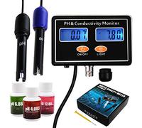 pH/EC Conductivité Mètre avec ATC Eau Qualité Testeur 0.0-14.0pH / 0~19.99ms/cm Aquarium, Hydroponique Outil