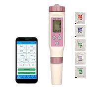PH-mètre Bluetooth Intelligent avec ATC, Testeur 7 en 1 PH/TDS/EC/ORP/SG/salinité/température, Stylo Testeur de qualité de L'eau pour Piscines, Culture Hydroponique, Aquariums