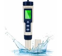 PH-mètre électronique 5 en 1, pH-mètre avec écran LCD rétroéclairé, testeur de qualité de l'eau pour tester pH/TDS/EC/température/