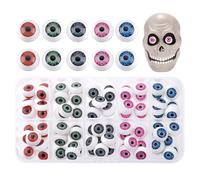 PH PandaHall - 100 Pcs Yeux de en Plastique Yeux de Peluche Jouets Yeux de Sécurité pour DIY Artisanat Bijoux, 5 Couleurs, 12x6mm