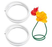 PH PandaHall 10m Tuyau Flexible pour Tiges de Fleurs 16mm Tube en Plastique Blanc Tige Pliable en Aluminium pour Tiges de Fleurs Artificielles Décoration D'Arche Mariage Cosplay Bricolage, 2 Rouleaux