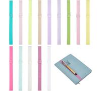 PH PandaHall 14pcs Bande Élastique pour Livre Bande Élastique pour Cahier Largeur 15mm Marque-Pages pour Agenda 14 Couleurs Sangles Élastiques Livre Avec Boucle pour Stylo pour Bureau École Lecteur