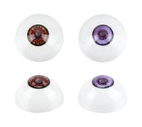 PH PandaHall 2 Paris Yeux Artificiels Réalistes 32mm Œil Humain Globe Oculaire Demi Rond Grands Yeux en Plastique Globes Oculaires Creux pour Bricolage Artisanat Animal en Peluche Décoration de Fête