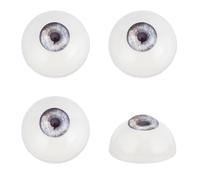 PH PandaHall 2 Paris Yeux Artificiels Réalistes Gros Globes Oculaires 32mm Grands Globes Oculaires Acryliques Yeux Humains Globes Oculaires Demi Ronds pour Décoration de Fête Artisanales Sculptures