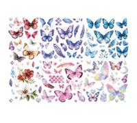 PH PandaHall 20 Feuilles de Tatouages Papillons 5 Styles Autocollants Tatouages Papillons Colorés Fleurs Plumes Motifs Imperméables Tatouages Lune Étoile Art Corporel pour Femmes Adultes Fêtes Décor