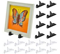 PH PandaHall 20pcs Chevalet Stands en Plastique Cadre Photo Présentoirs Noir Transparent Plaque Stand Titulaire Affichage Photo Chevalet pour Livre Plaque Photo Plat Objets de collection