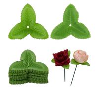 PH PandaHall 300pcs Feuilles Artificielles Rose Fleur Feuilles Artificielles Vert Citron Feuille de Tissu pour Bricolage Bouquet Floral Couronne Arrangements Décoration de Table de Mariage, 6.5cm