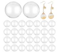 PH PandaHall 30pcs Mini Globes en Verre 20mm Petites Boules de Verre Breloques Sphères de Verre Boule de Cristal UV pour Fabrication de Bijoux Pendentifs en Résine UV Breloques Boucles D'Oreilles