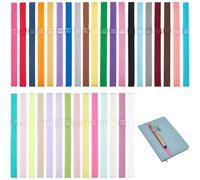 PH PandaHall 34 couleurs Marque Page Élastique Bande Élastique pour Cahier 15mm Large Marque-Pages pour Agenda Sangles Elastiques Réglables pour Livre avec Boucle pour Stylo pour Bureau École Lecteur