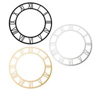 PH PandaHall 3pcs Horloge Miroir Acrylique Autocollants Muraux 3 Couleurs Horloge Décorative Moderne Autocollante à Chiffres Romains pour Salon Chambre Bureau et Décoration Intérieure, 20cm