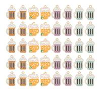 PH PandaHall 40pcs Breloques de Tasse de Bière 4 couleurs Mini Breloques Pendantes Bière Breloque Oktoberfest Pendentifs Émaillés Pendentifs Boissons en Alliage pour Hommes Cadeau Bijoux Collier