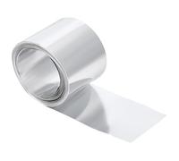 PH PandaHall 5m Rouleau de Clignotant en Aluminium 50mm x 0.1mm Tole Aluminium Bande de Bordure en Aluminiums pour Réparation de Toiture Projets de Jardin Artisanat Étanchéité Porte Fenêtre