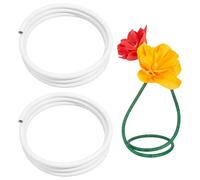 PH PandaHall 5m Tuyau Flexible pour Tiges de Fleurs 16mm Tube en Plastique Blanc Tige Pliable en Aluminium pour Tiges de Fleurs Artificielles Décoration D'Arche Mariage Cosplay Bricolage, 2 Rouleaux