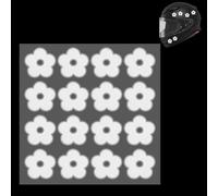 PH PandaHall 6 feuilles Autocollants Fleur Blanc Décalcomanies Florales Autocollants Réfléchissant Autocollant Vinyle Étanche 3x3cm Autocollant Casque Moto Auto Adhésif pour Casques Téléphone Portable