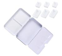 PH PandaHall Boîte de Peinture Aquarelle, Boite Aquarelle Vide avec 12 Demi-Godets et 8 Godets pour Ensemble d'aquarelle de Voyage étudiant étudiant, Noir, 12.5x7x2.2cm