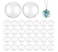 PH PandaHall Mini Globes en Verre 30pcs 25.5mm Boules de Verre Breloques Sphères de Verre Petites Boule de Cristal UV pour Fabrication de Pendentifs en Résine UV Breloques Boucles D'Oreilles