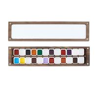PH PandaHall Palette D'Aquarelle en Bois 24 Grids bac à Aquarelle Vide avec Couvercle en Noyer Boîte de Voyage pour Peinture Étui d'art pour Peintres Étudiants Adultes Studio Maison Extérieur