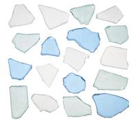 PH PandaHall Pièces de Verre de Mer Nautical Crush Sea Glass Caribbean Blue and Cobalt Blue Whe Glass Tumbled Ocean p Vase Filler for Beach Wedding Party Decor Home Decor DIY Craft