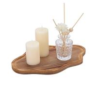 PH PandaHall Plateau en Bambou en Forme de Nuage Plateau de Service Décoratif Plat à Bibelots Plateaux de Table de Café Assiette à Bijoux pour Cuisine de Ferme Rustique Décoration 30x20cm