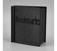PH PandaHall Porte-signets en Forme de Livre Imprimé en 3D Noir, Organisateur de Signets en Forme de Livre Accessoire Littéraire pour Maison Bureau Cadeau pour Amoureux des Livres
