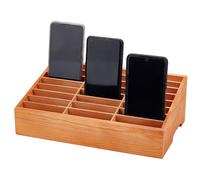 PH PandaHall Rangement pour Téléphone Portable en Bois pour Salle de Classe, 24 Grille boîte de Rangement pour Téléphone Portable Organisateur de Bureau de Gestion pour Bureau, D'École, Classe