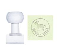 PH PandaHall Tampon Acrylique de Chèvre, Tampon Gaufrage Savon Mot Lait Tampon Carré Empreinte pour Savon Fait Main Cookie Argile Poterie Timbre Biscuits Projets de Fabrication de Gommiers
