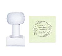 PH PandaHall Tampon de Savon Artisanal, Mot Savon Gaufrage Tampon Tampon D'impression en Acrylique avec Poignée pour DIY Savon Fait Main Fournitures Enveloppe Invitation Fête Faveur Artisanat Cadeau