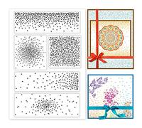 PH PandaHall Tampon Scrapbooking à Pois Tampons Transparents en Silicone Timbre de Sceaux Transparents Tampon en Caoutchouc pour la Fabrication de Cartes de Vacances Album Photo Scrapbooking, 11x6cm