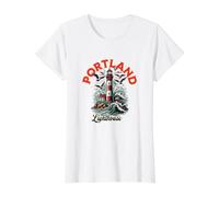Phare de Portland T-Shirt Graphique avec Valeur, Femme, Blanc, S