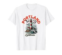 Phare de Portland T-Shirt Graphique avec Valeur, Homme, Blanc, M