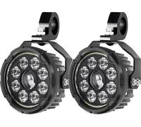 Phares antibrouillard supplémentaires pour moto, luminosité LED, évaluation IP68 de longue durée, combinaison avec support