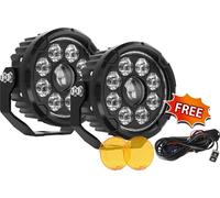 Phares antibrouillard supplémentaires pour moto, luminosité LED, évaluation IP68 de longue durée, combinaison sans support