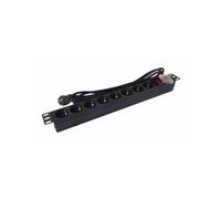 Phasak BNS 1520 Regleta con Interruptor 8 Tomas de Corriente 3m Negro