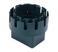 Phefop Adaptateur de Tuyau de Descente, Adaptateur de Vidange en Plastique PE ABS 2x3 Pouces Connecteur de Tuyau de Descente de Remplacement Marron avec Vis, Convertisseur de de Vidange de Gouttière