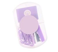 Phefop Agrafeuse Mini, Conception Portable économe en Effort avec Agrafes | Attache à papier pour notes, trousse à crayons, sac à dos, tiroir de bureau, trombone en plastique et métal inclus.