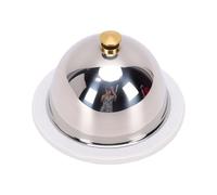 Phefop Beurrier en Céramique avec Couvercle en Acier Inoxydable, Beurrier Rond 2,56 X 37,40 Po, Couvercle Fraîcheur, Facile à Nettoyer, Serveur Polyvalent pour Comptoir, Brunch, Dessert, Fromage