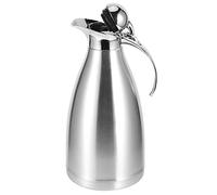 Phefop Carafe à café Isolée, Marmite à Eau Sous Vide en Acier Inoxydable de 2 L avec Isolation à Double Pont, Couvercle en Alliage de Zinc, Rétention de Chaleur pour le Restaurant de café de Bureau