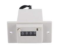 Phefop Compteur D'impulsions, 4 Chiffres 0-9999 Industriel (DC12V) | Totalisateur Mécanique avec Entrée CC 12V, Réinitialisation à Montage sur Panneau, pour Machines Textiles, Comptage de