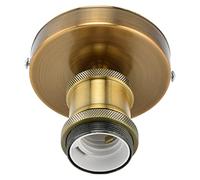 Phefop Douille de Lampe E27 en Aluminium et Fer ABS, Support de Plafonnier Vintage, Base E26 100 à 240 V, Montage exposé pour Bar, Pub, Couloir, Chambre à Coucher, éclairage d'ampoule Rétro (patine
