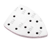 Phefop Feuilles de Papier Abrasif Souris 11 Trous 140mm Oxyde D'aluminium | Ponceuse Triangulaire pour Ponceuse de Paume, Abrasif à Face Ouverte pour Bois Métal Plastique, Grains Assortis Gros Moyen